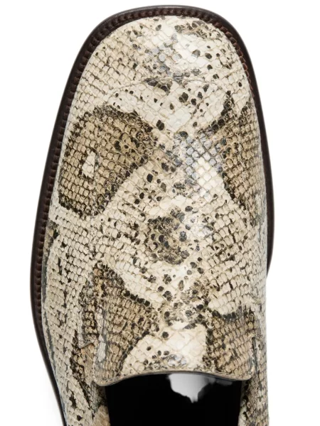 Bőr kígyómintás loafer Acne Studios nyomtatás