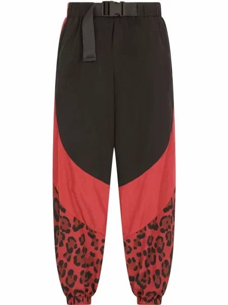 Pantaloni Dolce & Gabbana cu imagine cu model leopard negru