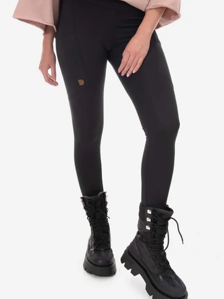 Однотонные леггинсы Fjallraven черные