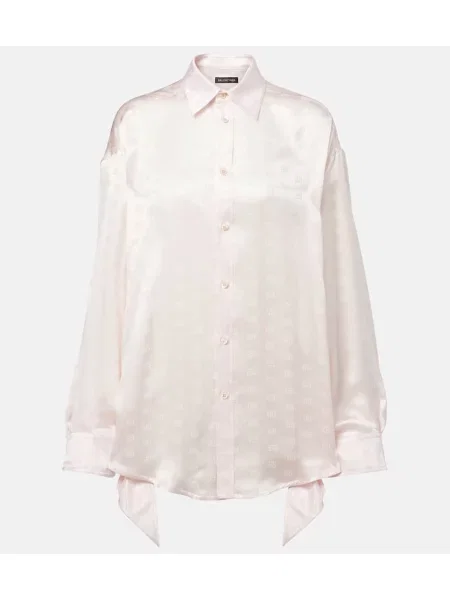 Cămașă Balenciaga din satin roz