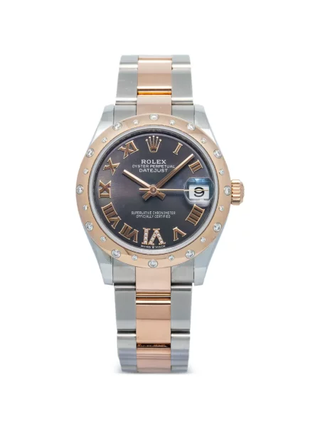 Диамант часовник Rolex сиво