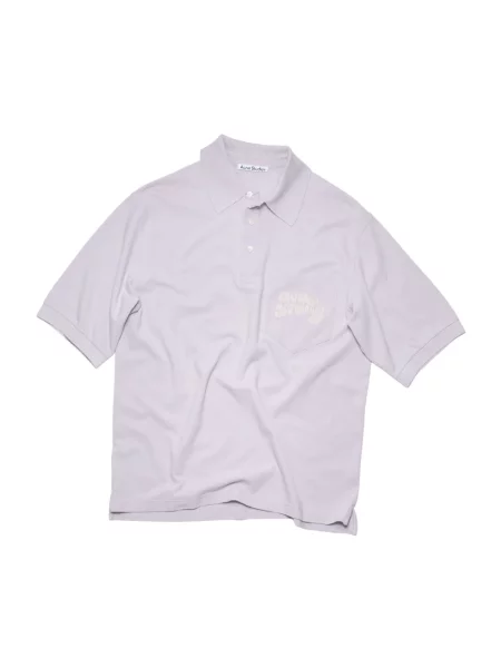 Koszulka polo Acne Studios fioletowa