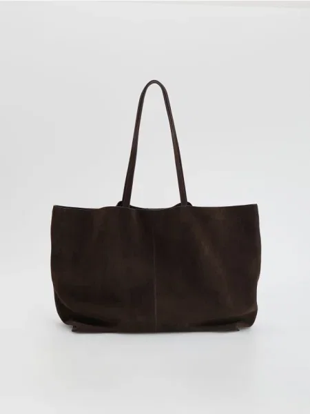 Замшевая сумка Reserved коричневая