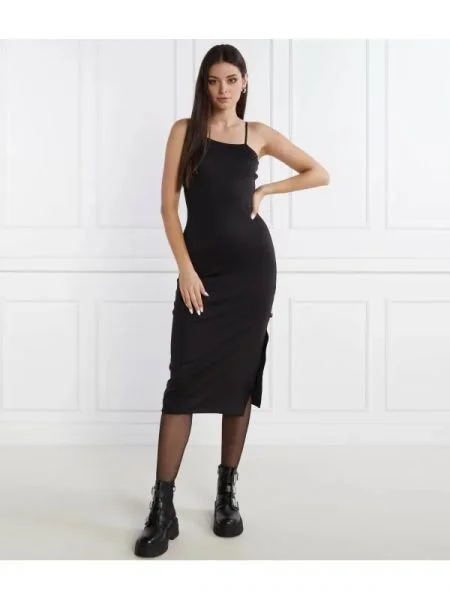Tommy Jeans Rochie MULTI STRAP BODYCON negru