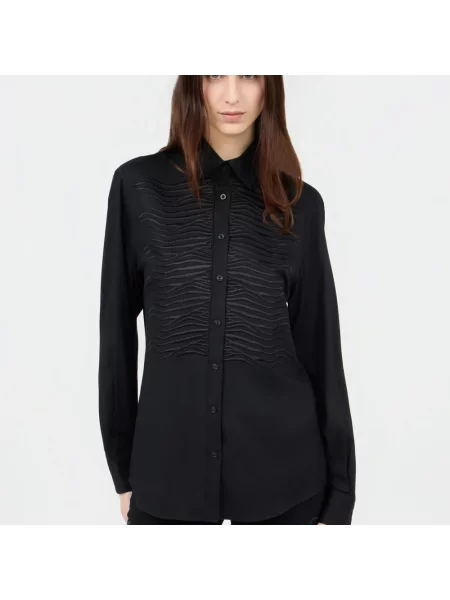 Koszula Roberto Cavalli w zebrę czarna
