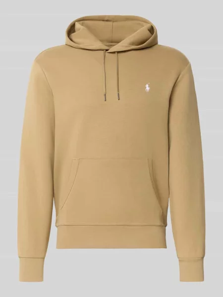 Bluza z kapturem z wyhaftowanym logo Polo Ralph Lauren beżowa