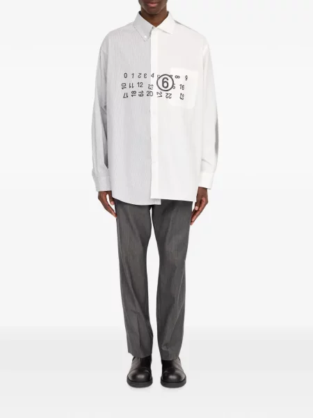 Cămașă Mm6 Maison Margiela din poplin alb