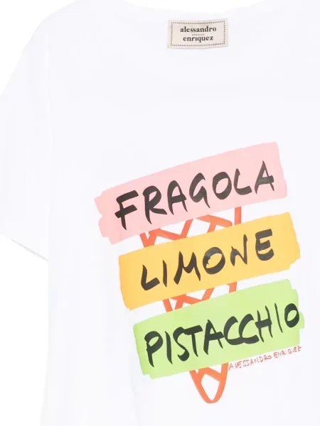 Tricou Alessandro Enriquez alb