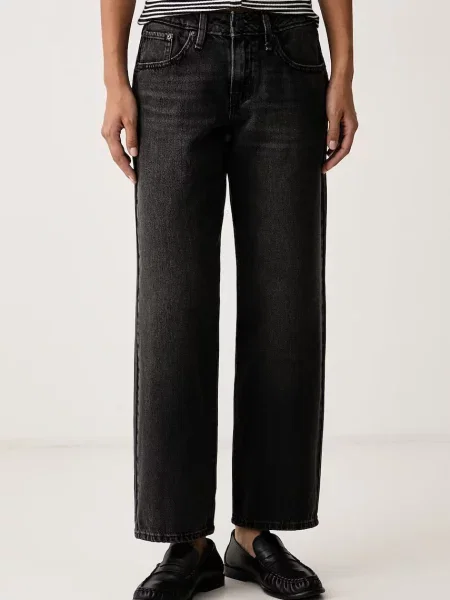 Levi's blugi straight pentru femei SUPERLOW STRAIGHT negru