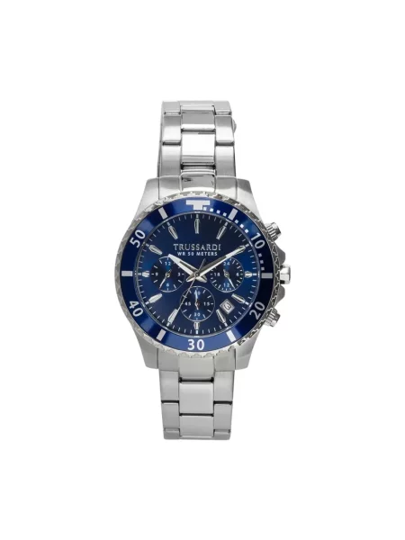 Trussardi zegarek srebrny szary