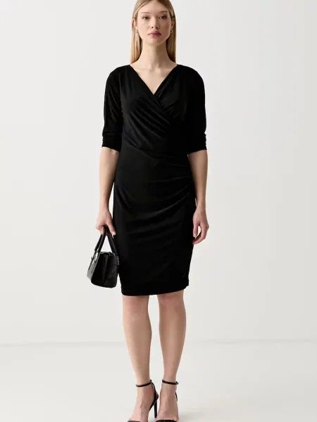 Joseph Ribkoff rochie drapată negru