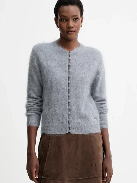 Кашмирена жилетка Rag & Bone дамска сиво