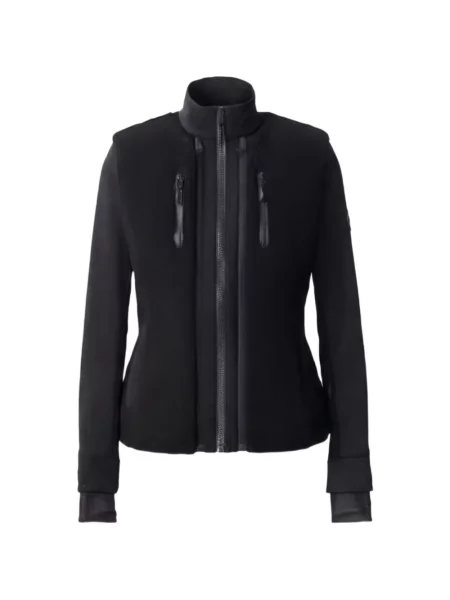 Geacă de schi Mackage din piele de oaie negru