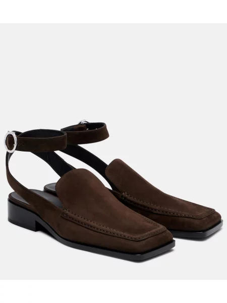 Pantofi loafer Alaïa din piele maro