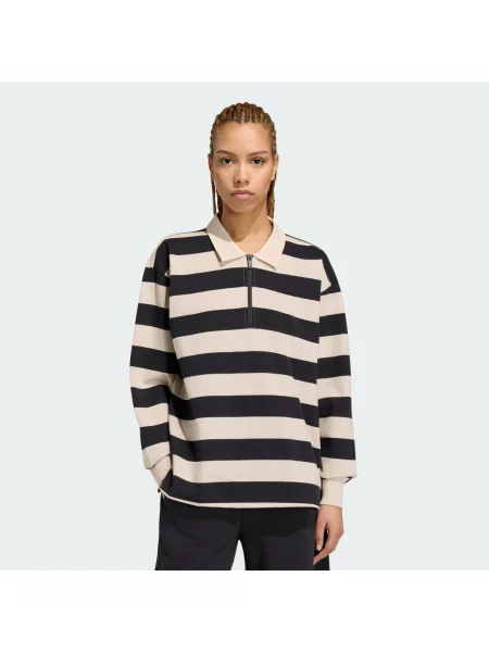 Koszulka polo Essentials Contemporary French Terry Longsleeve czarna