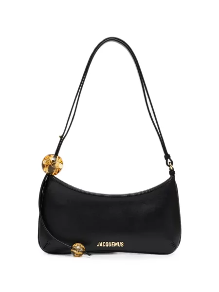 Geantă Jacquemus cu perle negru