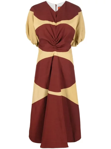 Rochie midi Colville până la genunchi de costum maro