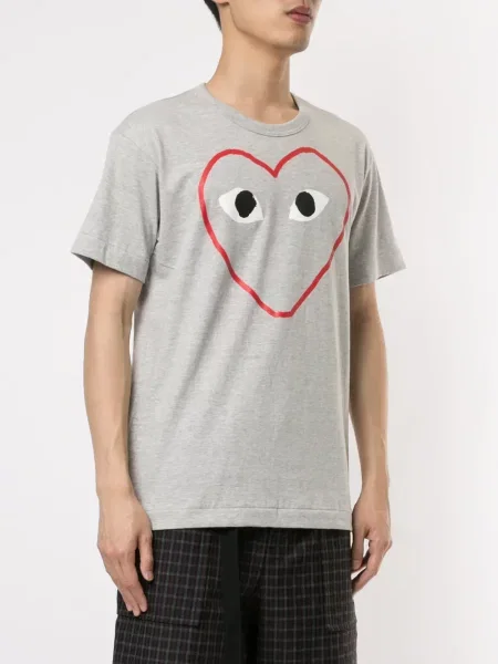 Tričko Comme Des Garçons Play šedé
