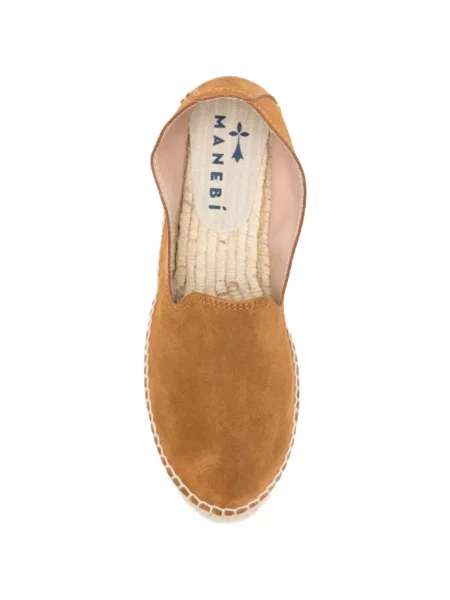 Espadrile Manebi din piele de căprioară maro
