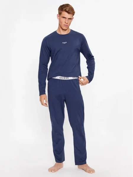 Guess Pijama Regular Fit albastru