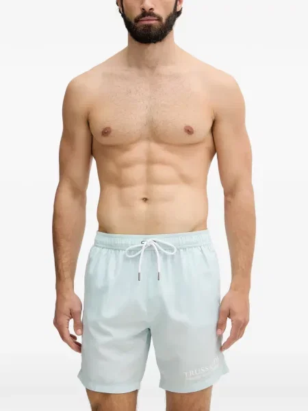 Slip de baie Trussardi cu imagine cu cordon albastru