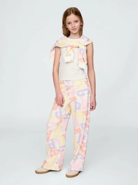 Pantaloni de trening Gap alb