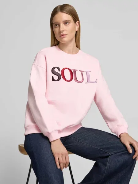 Bluza z haftem Soul Smith And Soul różowa