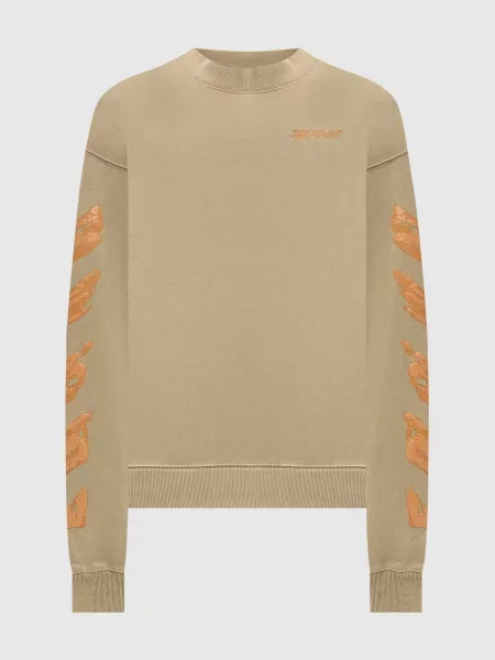 Світшот Ink Arrow кольору Off-white хакі