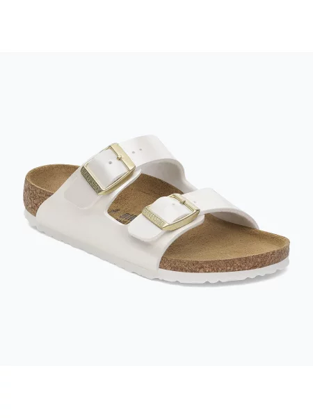 Pantofle Birkenstock s perlami bílé
