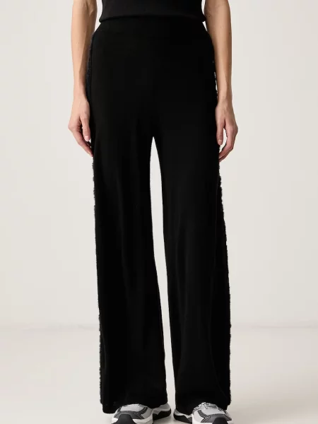 Emporio Armani pantaloni pentru femei cu lână negru