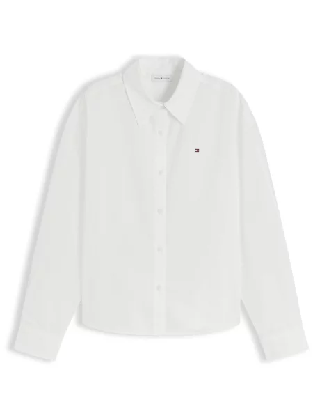 Košeľa Tommy Hilfiger popelín biela