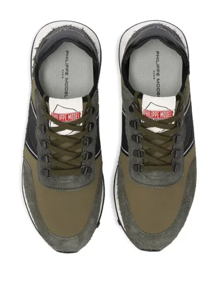 Sneakerși Philippe Model Paris din piele de căprioară verde
