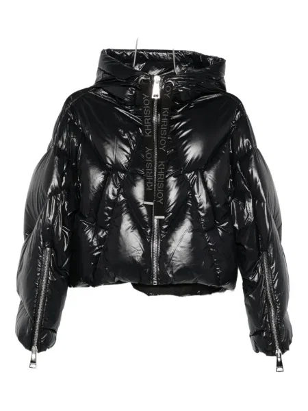 Geacă cu puf Khrisjoy cu glugă negru