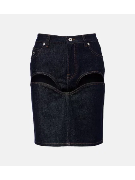 Fustă din denim Jean Paul Gaultier albastru