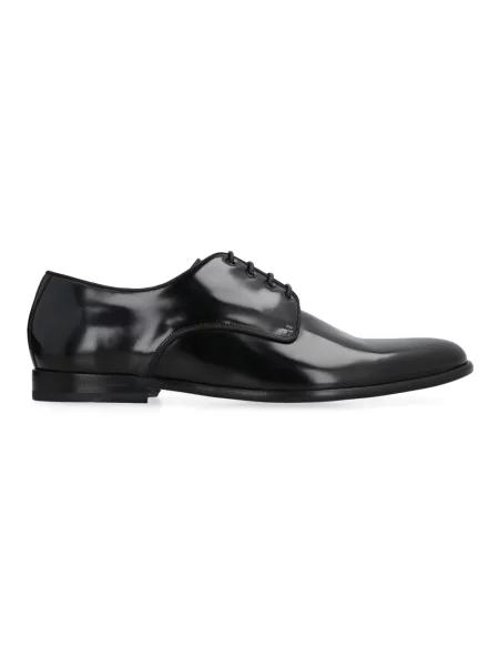 Derby Dolce And Gabbana skórzany czarny