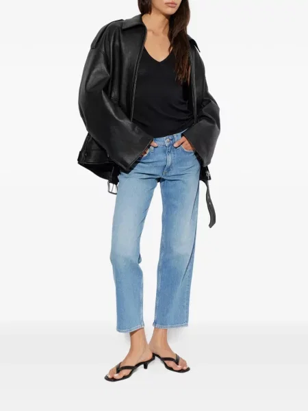 Top Rag & Bone cu decolteu în V negru