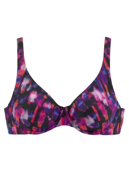 LASCANA Sutien costum de baie mov închis / roz negru