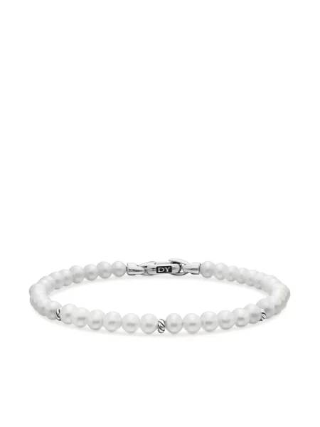 Brăţară David Yurman cu mărgele argintiu