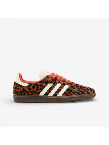 Tenisky Adidas Samba s leopardím vzorom červená