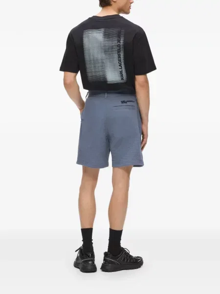 Дънкови шорти Karl Lagerfeld Jeans синьо