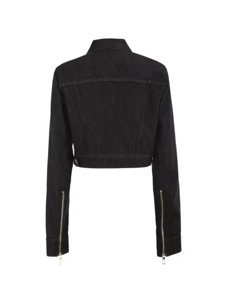Decupat geacă de blugi Sportmax negru