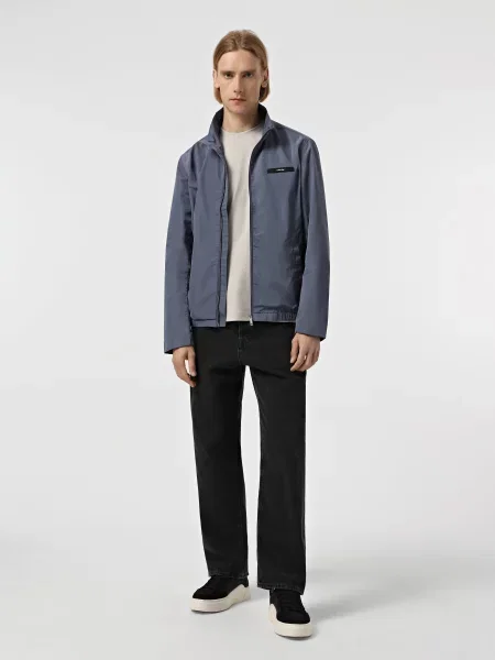 Переработанный демисезонная куртка Calvin Klein синяя