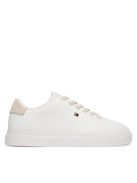 Sneakers Tommy Hilfiger Knit Cupsole alb