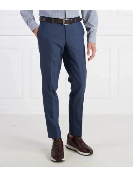 Oscar Jacobson de lână pantaloni denz albastru