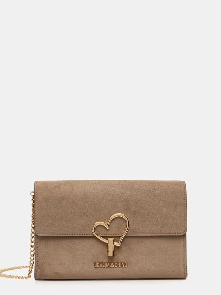 LOVE MOSCHINO Дамска чанта бежов