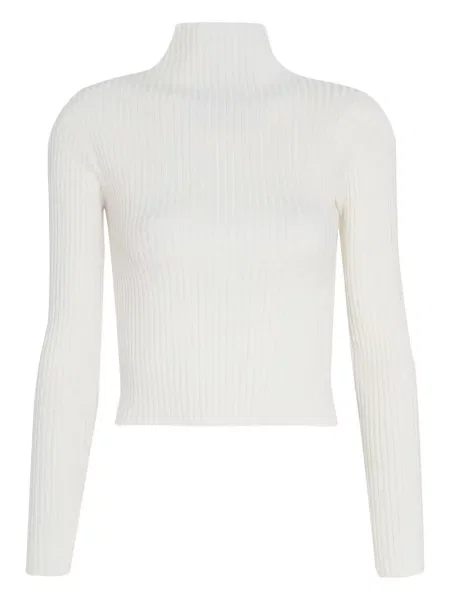 Top Gloria Coelho prążkowany biały