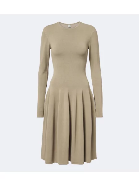 Rochie midi Toteme tricotate bej
