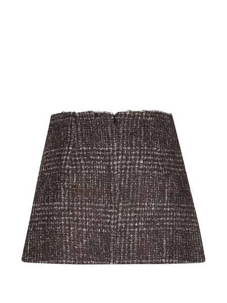 Fusta mini Iro din tweed maro