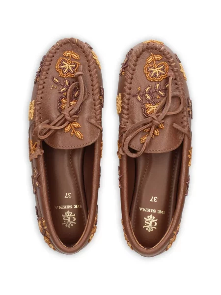 Pantofi loafer De Siena Shoes din piele maro