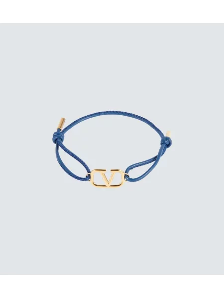 Kožený náramok Valentino Garavani čierna